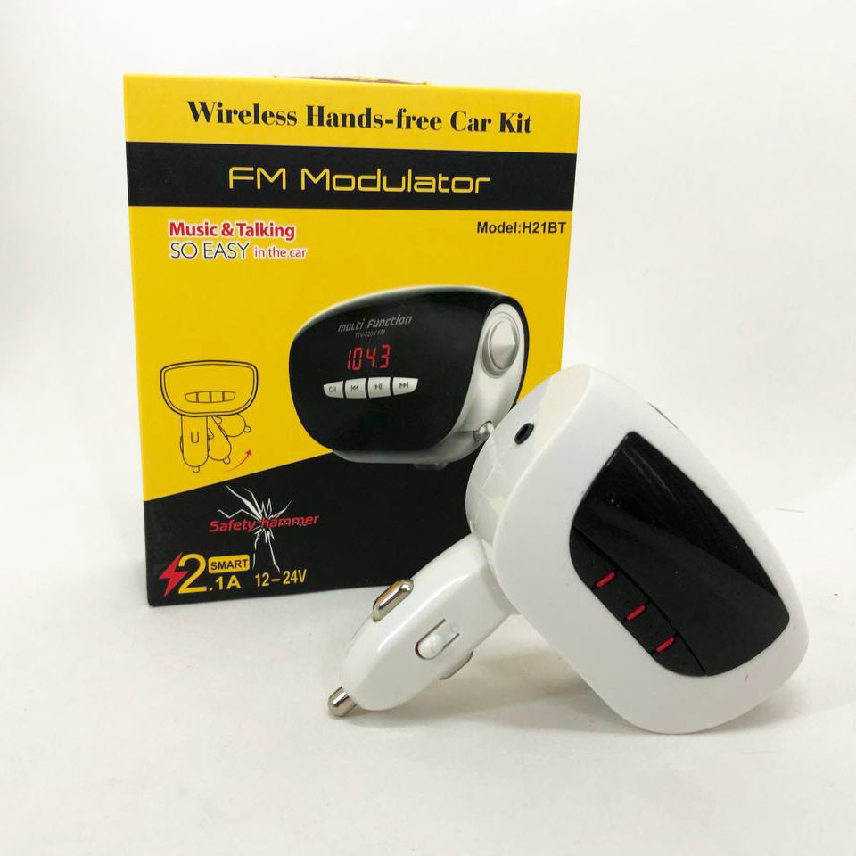 Автомобільний Трансмітер FM модулятор MOD, Usb трансмітер, FM модулятор з акумулятором. H21 BT, фото 1