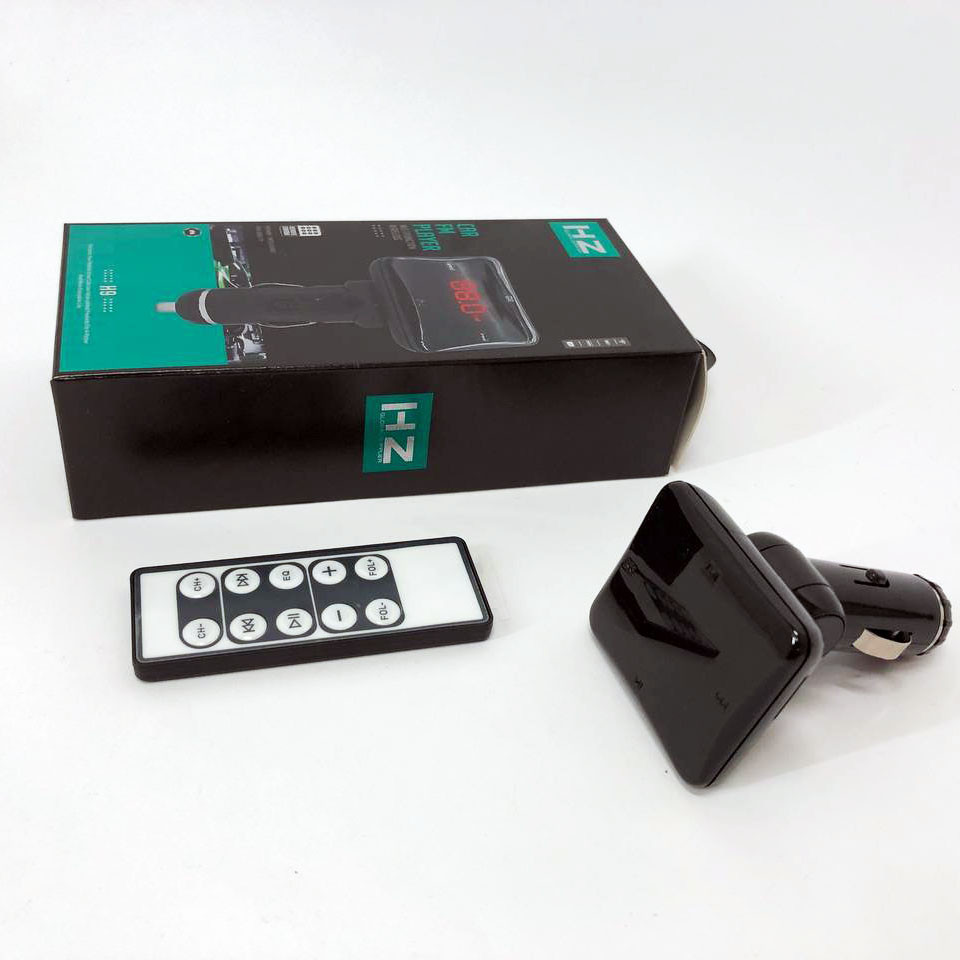 Трансмітер FM-модулятор HZ H9, Фм модулятор блютуз в машину, Автомобільний плеєр, фото 1