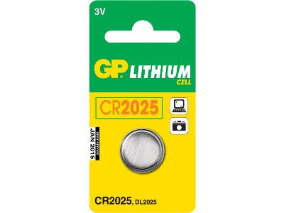 Батарейка GP дискова Lithium Button Cell 3.0V CR2025-8U5 літієві
