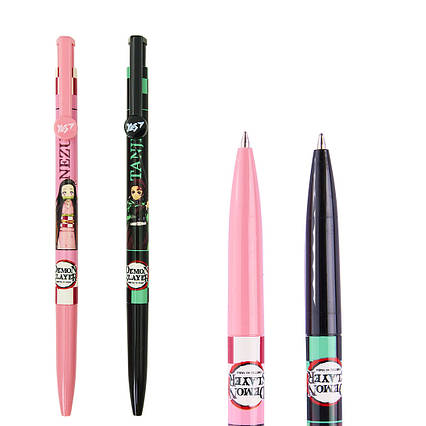 Ручка кулькова Yes «Demon Slayer» автоматична 0,7 мм синя