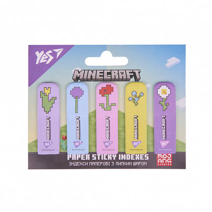 Індекси паперові Yes "Minecraft.Spring", 55*22мм, 100 шт (5x20)