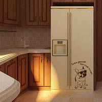 Виниловая наклейка на холодильник Голодная собака пленка самоклеющаяся матовая 360*470 мм