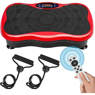 Вибрационная платформа до 150 кг с пультом, 99 скоростей, 10 программ, эспандеры, таймер, 220В, платформа для похудения и массажа