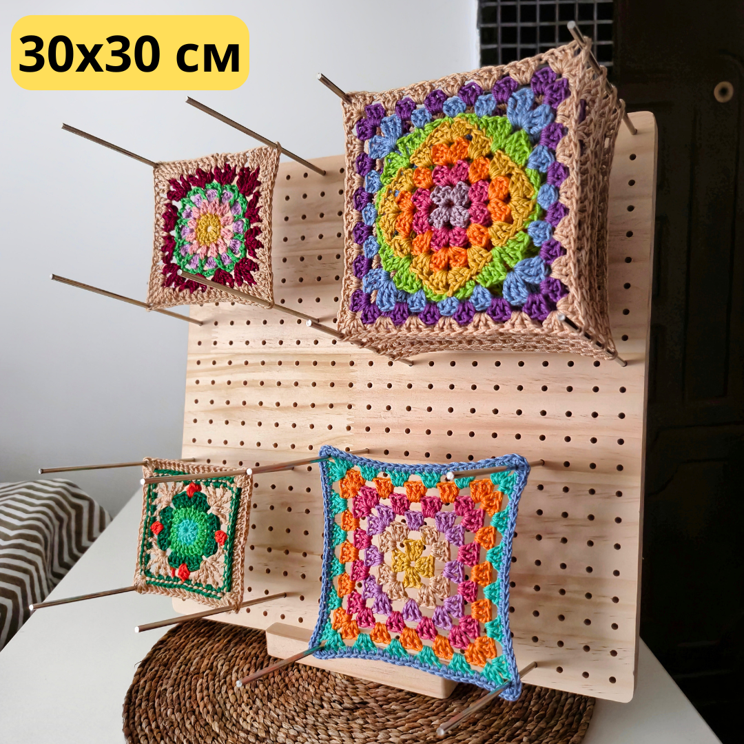 Дошка для сушіння в’язаних мотивів, 30х30 см, фото 1