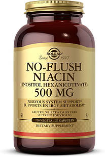 Solgar No-Flush Niacin 500 mg 250 Vegetable Capsules