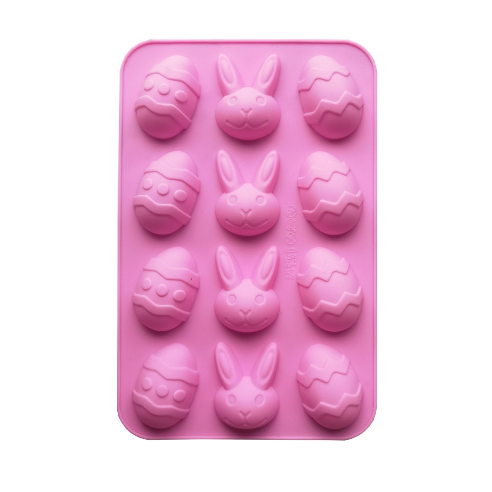 Силіконова форма Кролики яйця ВЕЛИКА (Колір в асортименті)