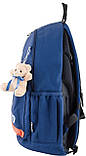 Підлітковий ортопедичний шкільний Рюкзак YES для дівчинки для хлопчика синій 554011, фото 3