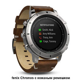 Garmin fenix Chronos Steel з вінтажним шкіряним ремінцем