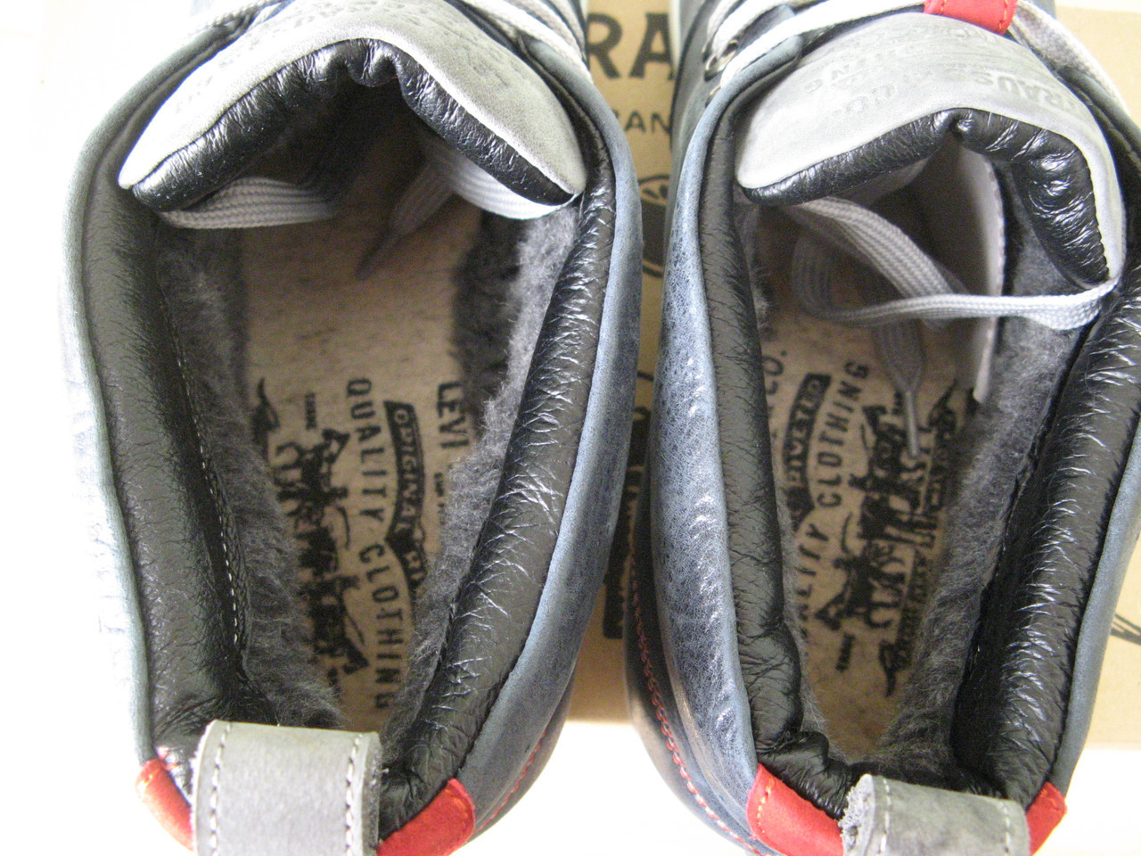 Стильные теплые Levis мужские ботинки из натуральной кожи Левис синие - фото 6 - id-p479260462