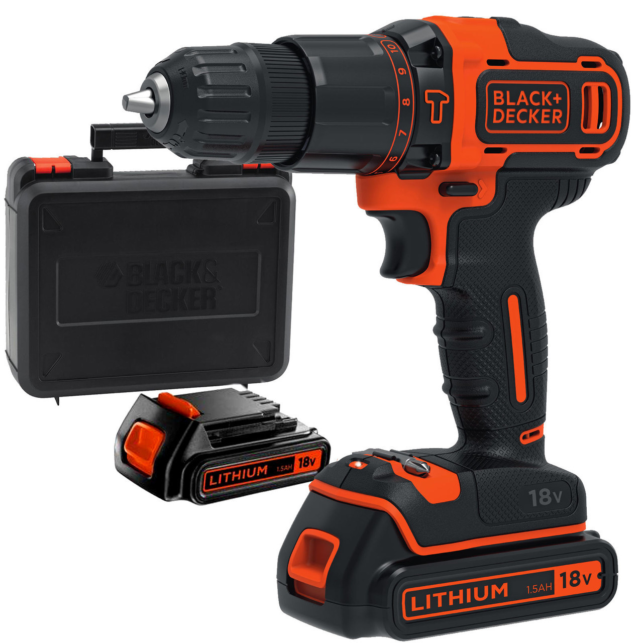 Дрель-гвинтоверт ударний акумуляторний BLACK+DECKER BDCHD18KB (США/Китай)