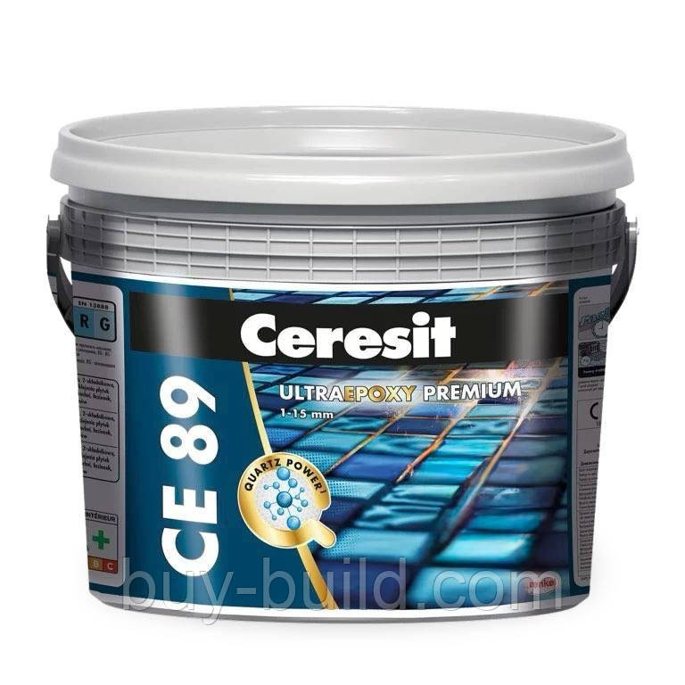 Фуга Ceresit CE 89 2.5кг сірий бетон (809), фото 1