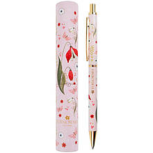 Ручка Axent в тубусі AB1107-02-1-A-TR Turnowsky Secret Garden синя