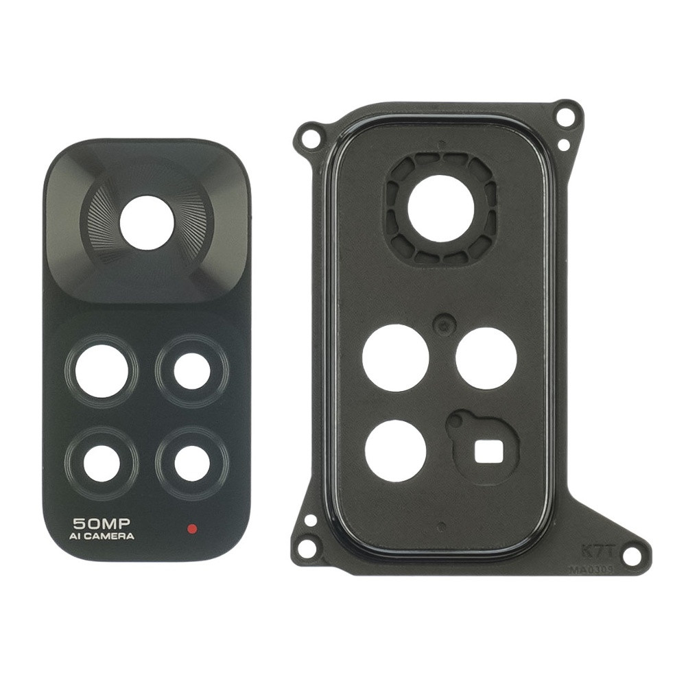 Скло камери для Xiaomi Redmi Note 11 (4G) із сірою рамкою, фото 1