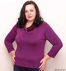 Блуза жіноча великих розмірів, котонова стрейчева NATALI, Туреччина, фото 2