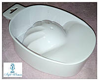 Ванночка миска для маникюра белая пластик