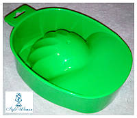 Ванночка миска для маникюра зеленая пластиковая
