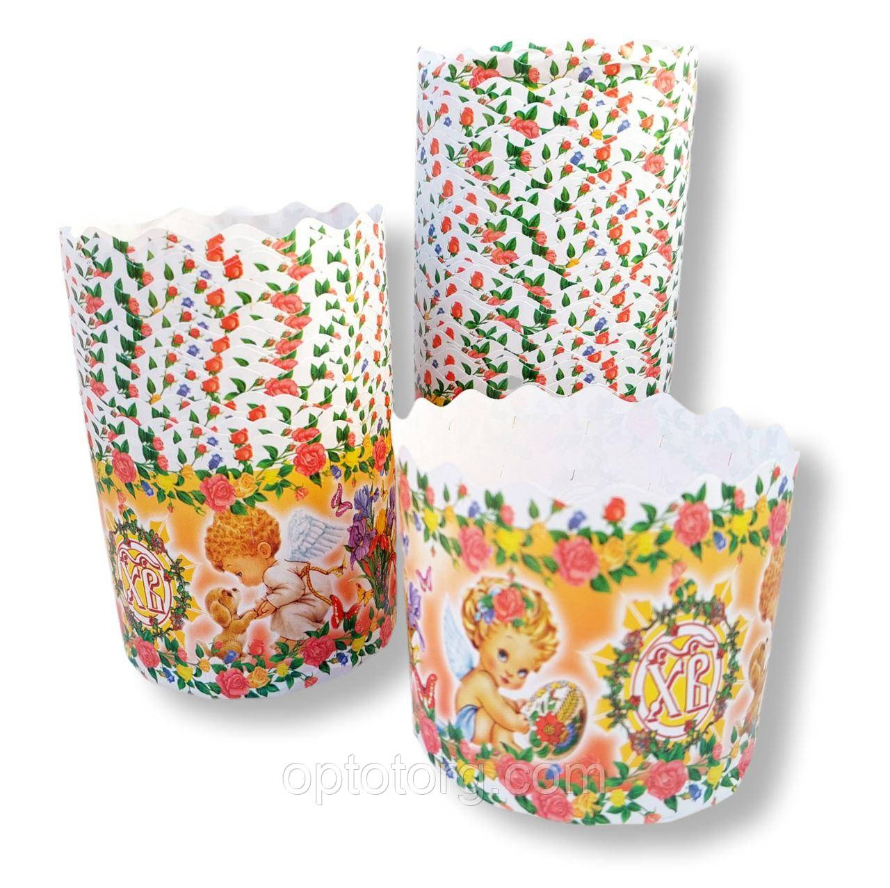 Паперові форми для паски 130*85 Ангели, фото 1