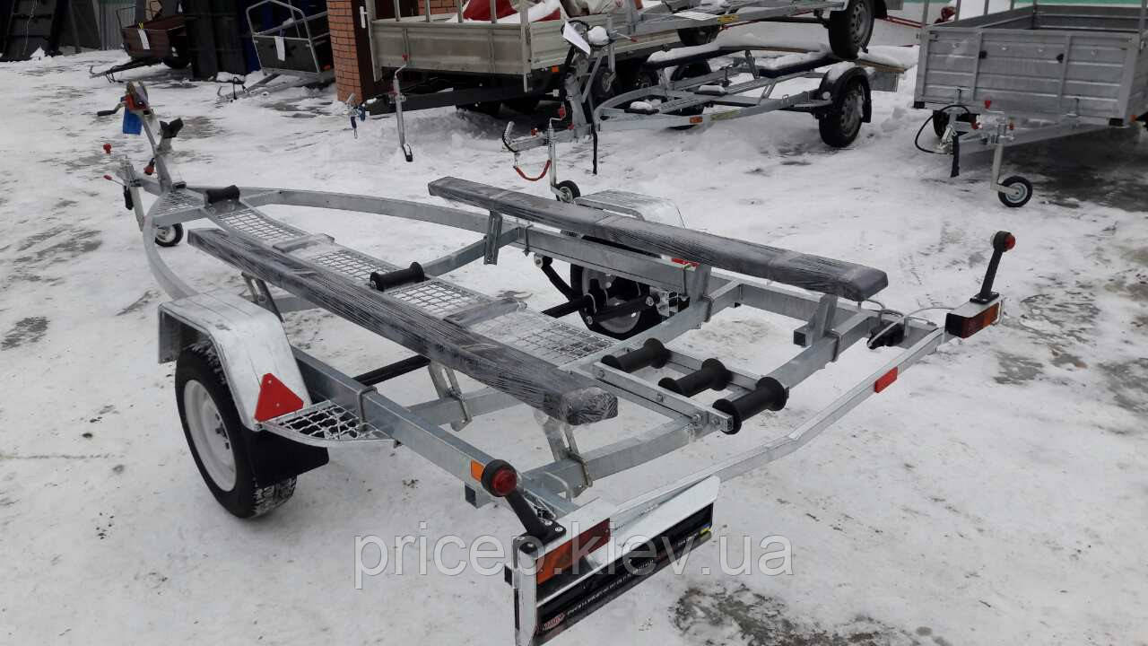 Причіп для човна Ладога. Рама - 5,3 м. Цинк. Роги улавлювачі