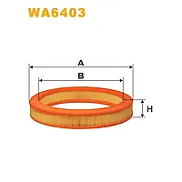 Фильтр воздушный WIX FILTERS Ford Escort IV (85-90), Fiesta II (83-89), Orion (WA6403)