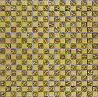 Мозайка шахівка рельєфний золото-золотий пісок
