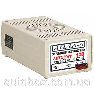 Зарядное устройство AIDA-5 12V для АКБ 32–90Ah, автоматический импульсный, десульфатация