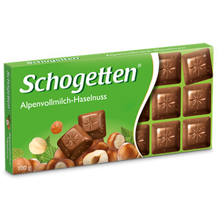Шоколад Schogetten Alpine Milk Hazelnuts з фундуком (Шогеттен), 100 гр