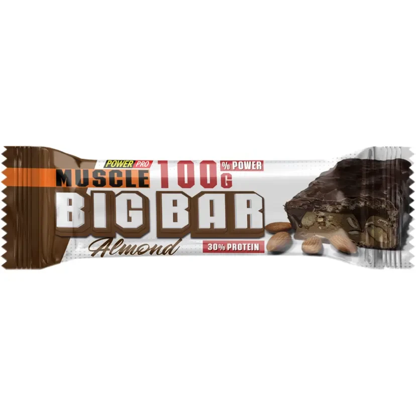 Протеїновий батончик Power Pro Big Bar мигдаль 10х100 грам, фото 1