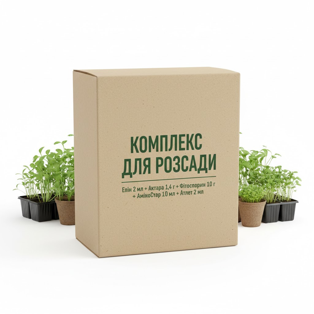 Комплекс для розсади (Епін 2 мл + Актара 1,4 г + Фітоспорин 10 г + АміноСтар 2 мл + Атлет 2 мл), фото 1
