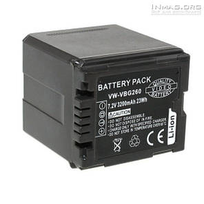 Акумулятор для відеокамер Panasonic VW-VBG260, 3200 mAh., фото 2