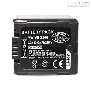 Акумулятор для відеокамер Panasonic VW-VBG260, 3200 mAh., фото 2