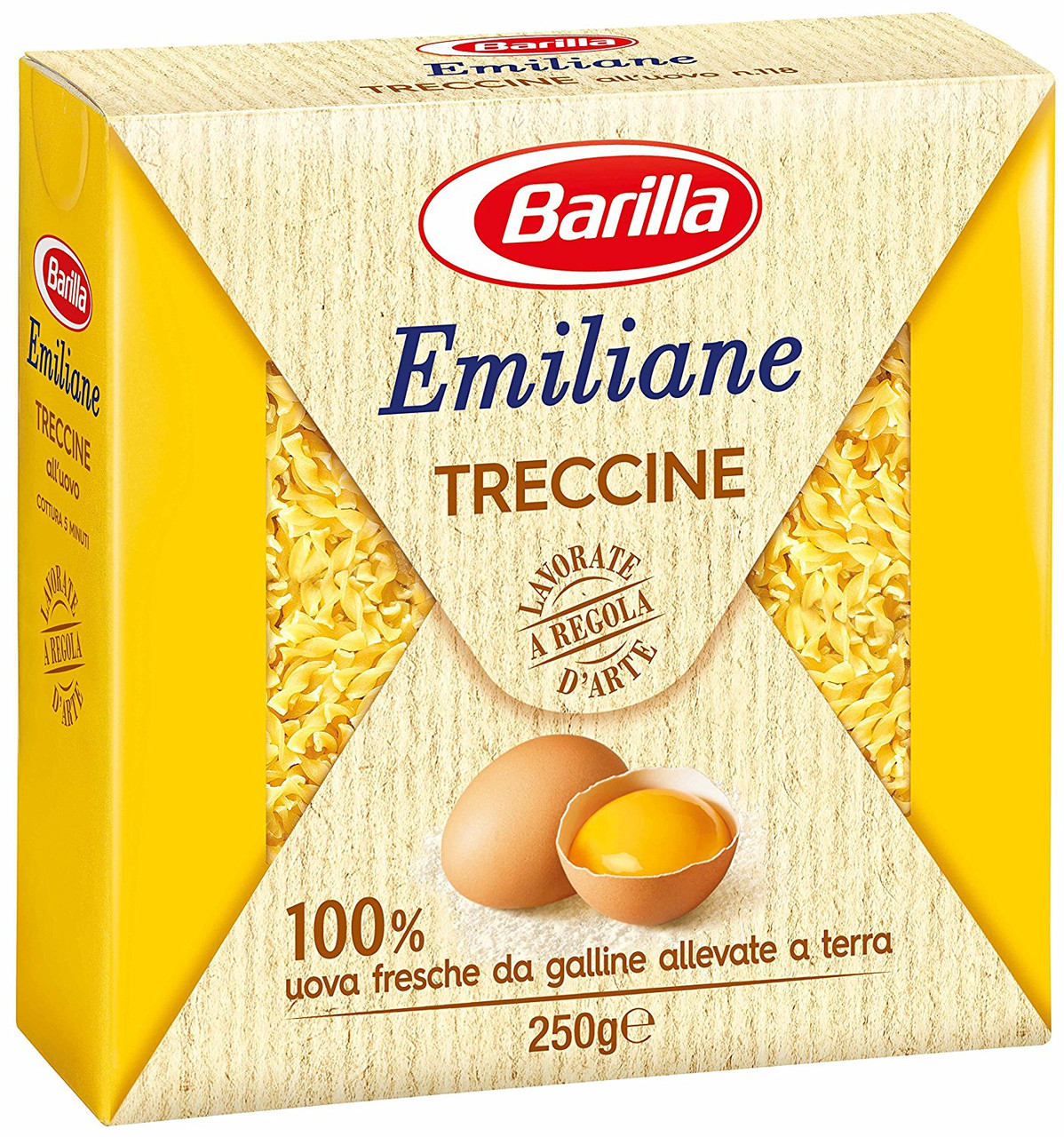 Макарони твердих сортів Barilla Treccine «Emiliane», на жовтках 250 г.