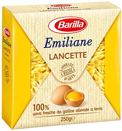 Макарони твердих сортів Barilla Lancette «Emiliane», на жовтках 275 г.