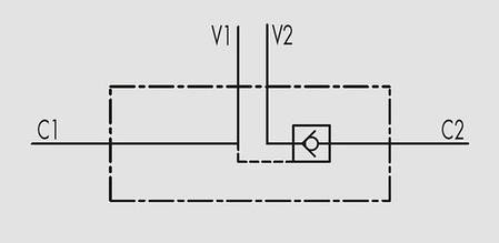 Гідрозамок односторонній VBPSE 1/2" L 4 VIE, 50 л/хв, фото 2