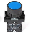 Кнопка NP2-EA63 пластик 2NO AC 6V-230V синя