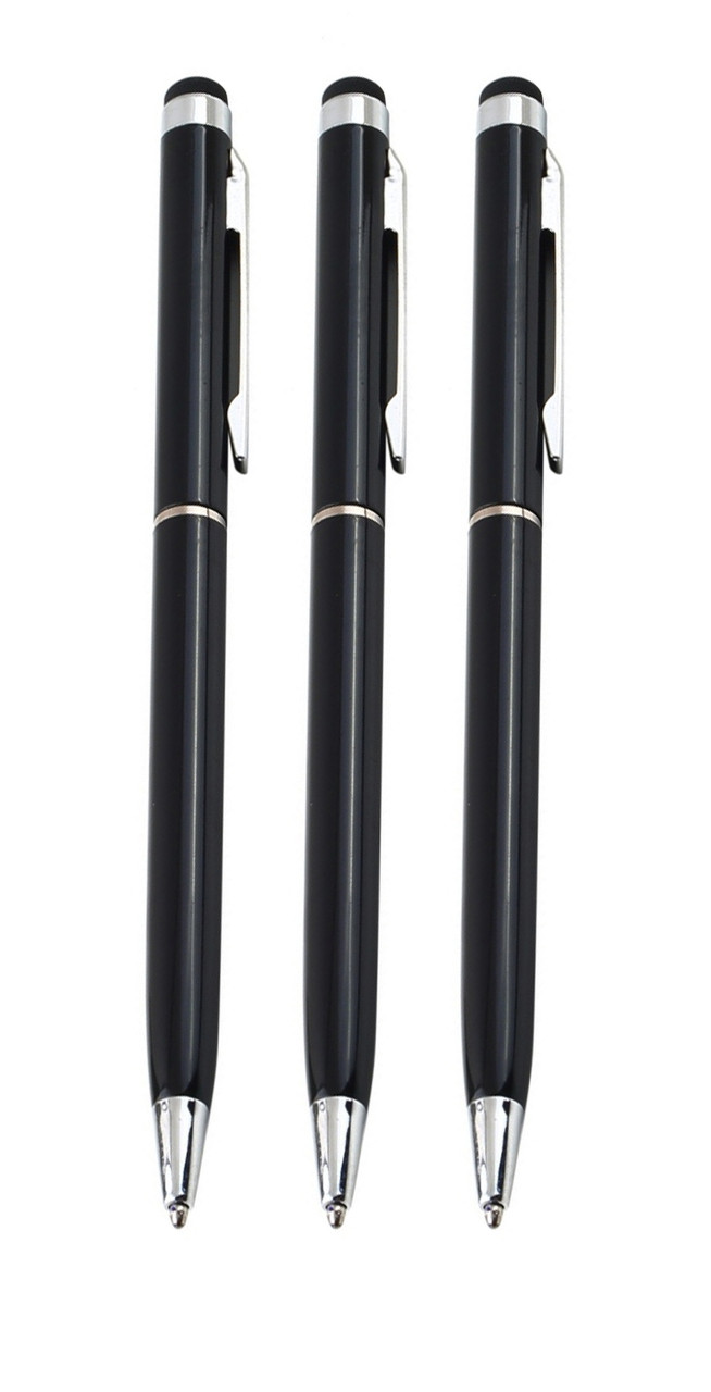 Стилус - ручка для ємнісних екранів, чорний (комплект 3 шт.), фото 1