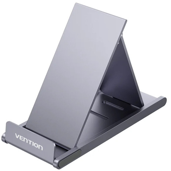 Підставка-трансформер Portable 3-Angle Cell Phone Stand Holder for Desk Aluminium Alloy Gray Vention, фото 1