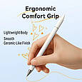 Стилус - ручка для ємнісних екранів 3-в-1 Magnetic Stylus Pen White Aluminum Alloy Type Vention, фото 5