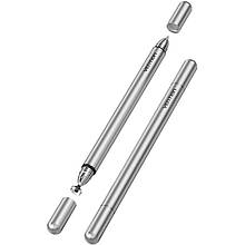 Стилус - ручка для ємнісних екранів 2-в-1 Stylus Pen Gray Aluminum Alloy Type Vention