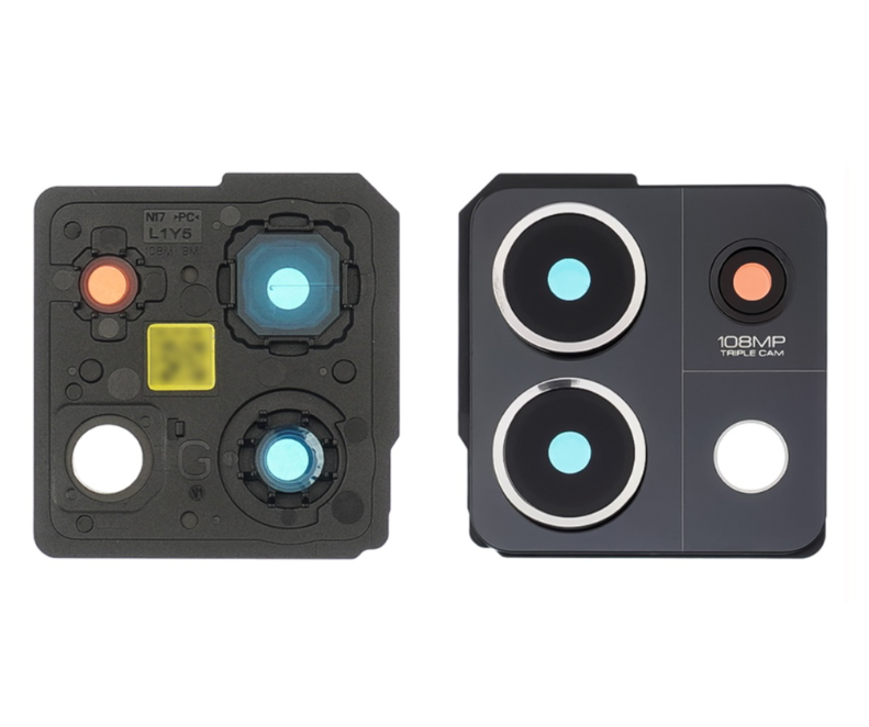 Скло камери для Xiaomi Redmi Note 13 (5G) в рамці (Чорне), фото 1