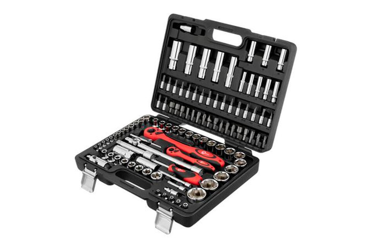 Набір інструменту Intertool 1/4"  1/2" 108 од. ET-6108 Pro (ET-6108), фото 1