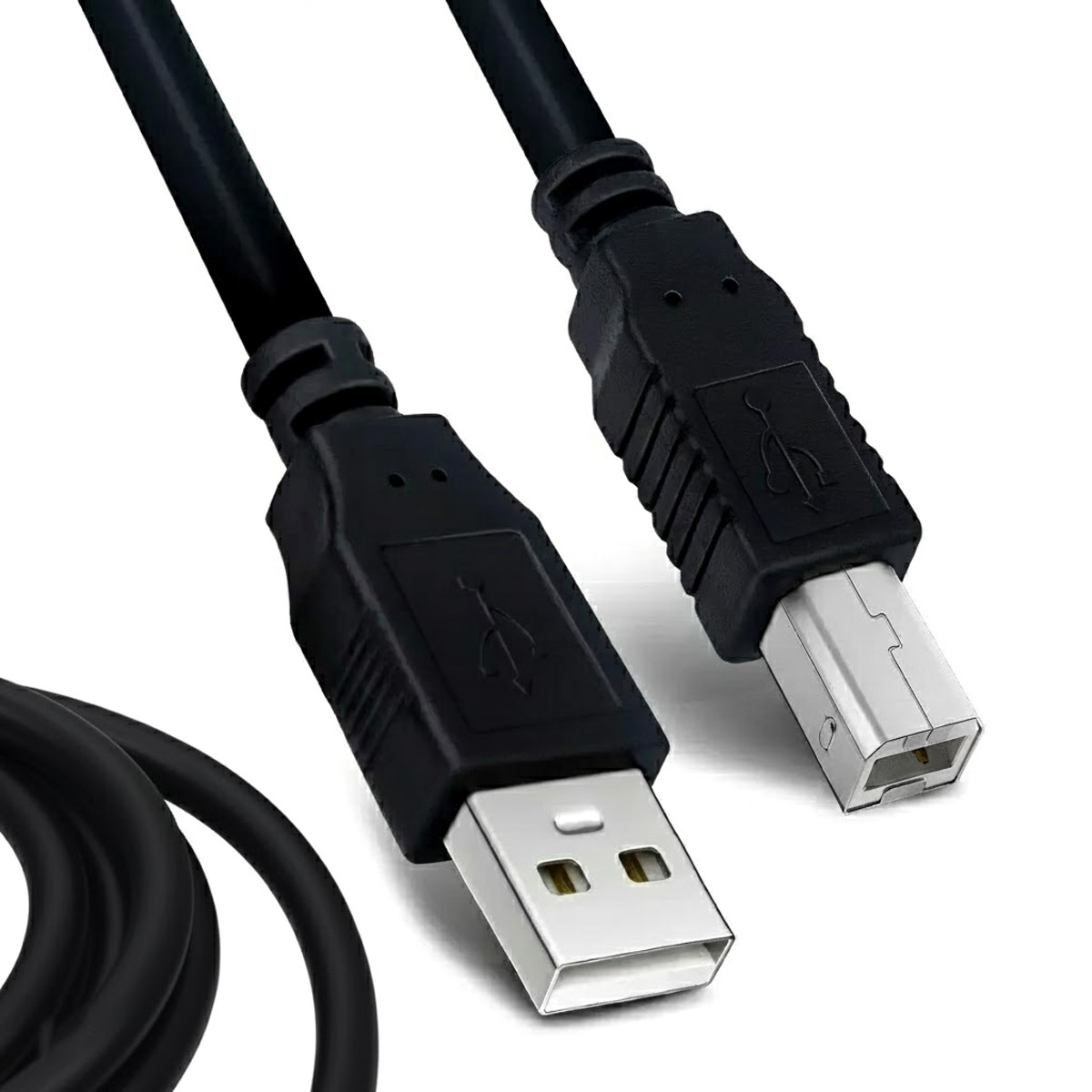 Кабель для принтера USB AM-BM, 1,5м, Чорний / Кабель для підключення сканера / ЮСБ кабель для під'єднання пристроїв з роз'ємом ВМ, фото 1