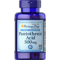 Вітамін В5 пантотенова кислота Puritan's Pride Pantothenic Acid (Vitamin B-5) 500мг (100таб.)