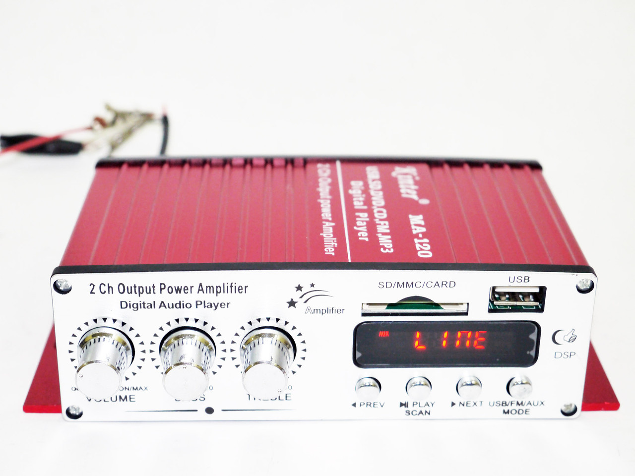 Двоканальний підсилювач Kinter MA-120 з MP3 плеєром, FM Радіо і пультом д/у