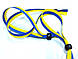 Тканий контрольний браслет на руку жовто-синій із застібкою. Ширина 15мм, довжина 350мм., фото 2