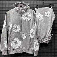 Зип Denim Tears Light Grey/White