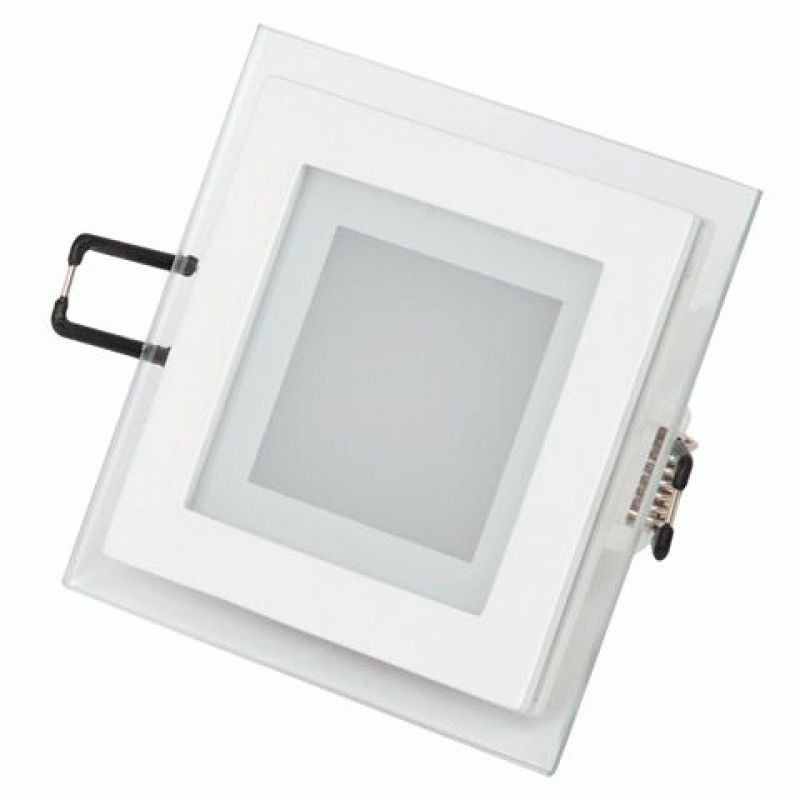 LED-світильник Luxel зі скляним декором 220V DLSG 6W IP20 квадратний