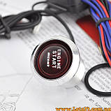 Кнопка для запуску авто двигуна запуск двигуна з кнопки кнопка для запуска стартера двигуна Pivot Illumi Engine Start Червона, фото 2