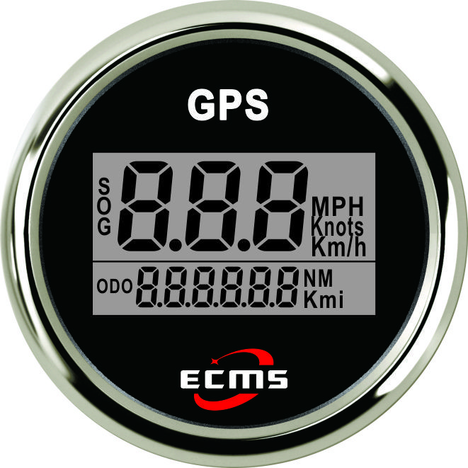 Gps спідометр човновий з компасом Ecms чорний