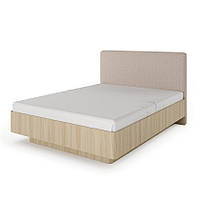 Кровать (каркас) Perfect Home Вики/Viki 160 с мягким изголовьем двуспальная Дуб баристая (PFH-091410)