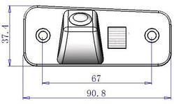 Камера заднього огляду Santa Fe. Штатна камера заднього огляду Santa Fe CCD